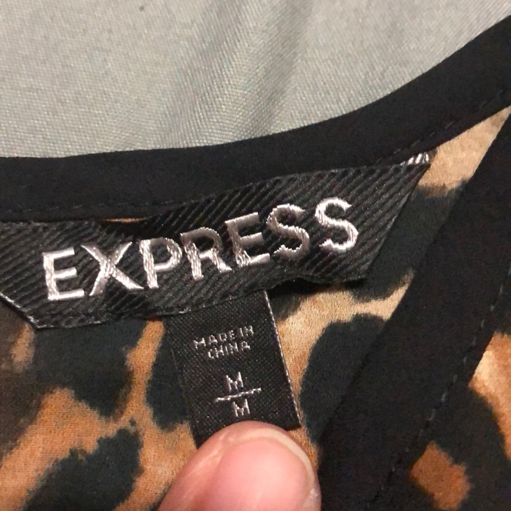 Express Leopard Print Top Medium - image 2